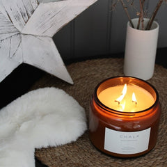 AMBER JAR CANDLE - BLACK POMEGRANATE