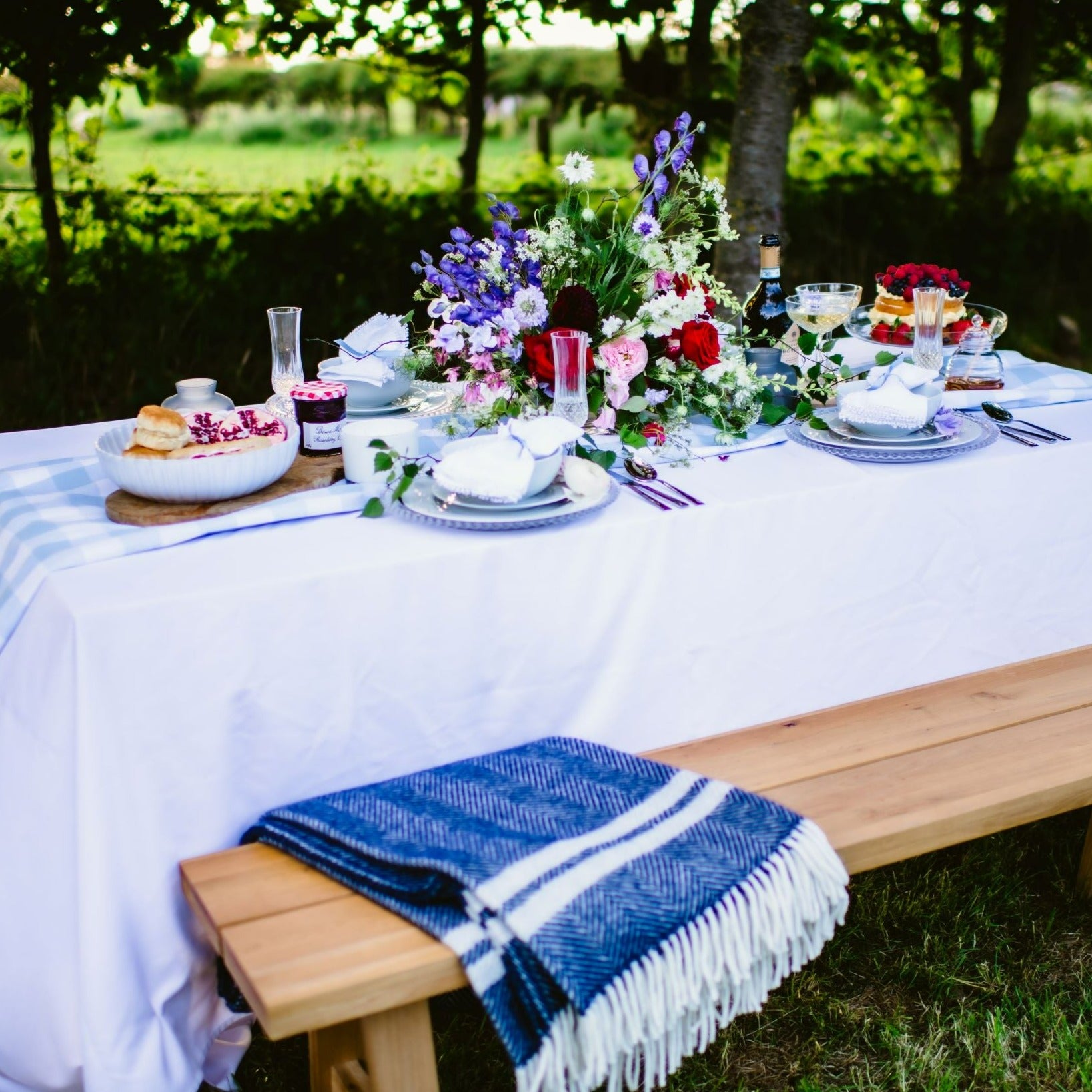 TWO STRIPE THROW