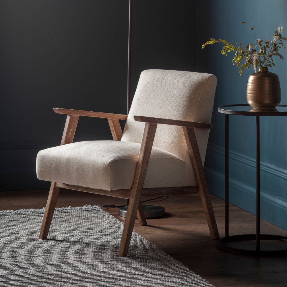 NATURAL LINEN ARMCHAIR