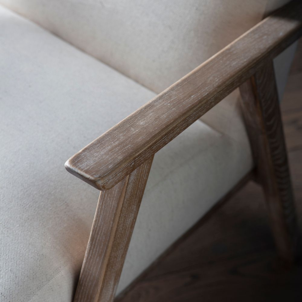 NATURAL LINEN ARMCHAIR