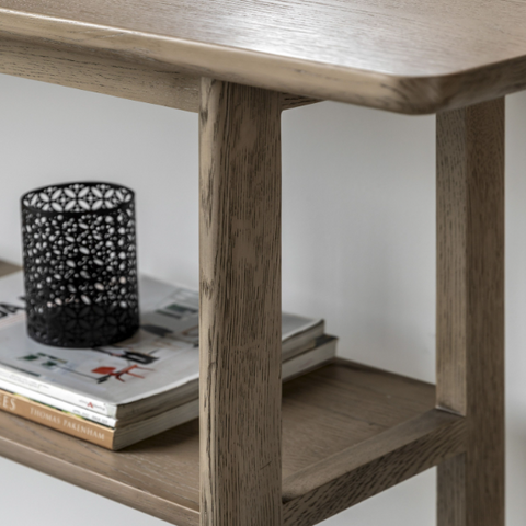 SMOKED OAK CONSOLE
