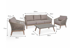 LYNTA 3 SEATER SOFA SET