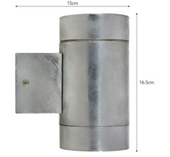 GALVANISED UP DOWN OUTDOOR LIGHT (PAIR)