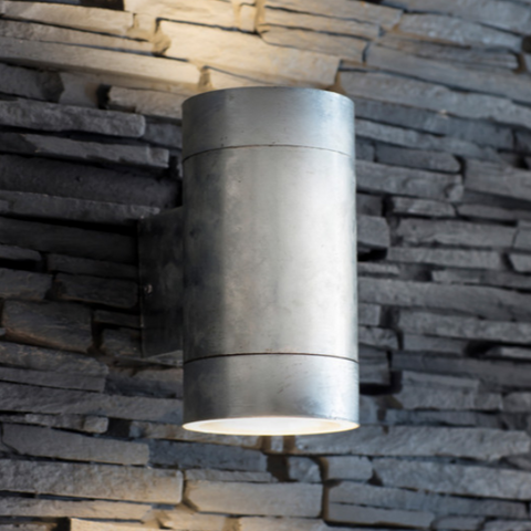 GALVANISED UP DOWN OUTDOOR LIGHT (PAIR)