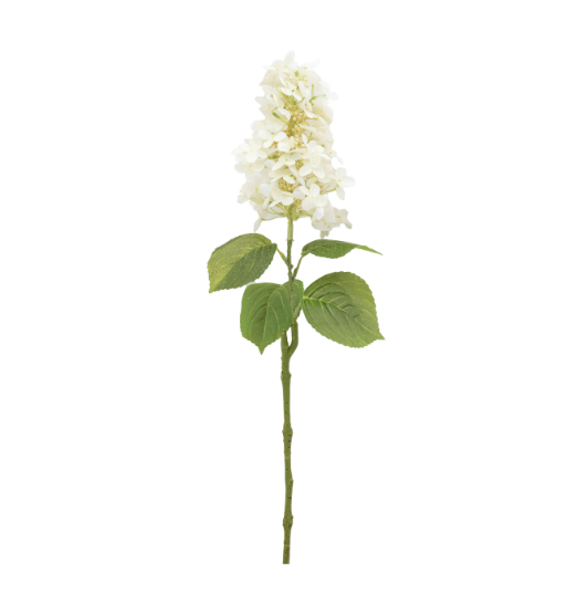 Vintage Ivory Faux Cone Hydrangea Stems – Bouquet of 12
