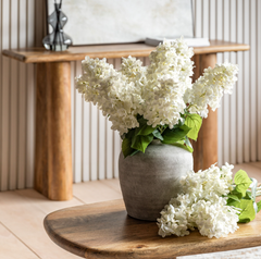 Vintage Ivory Faux Cone Hydrangea Stems – Bouquet of 12