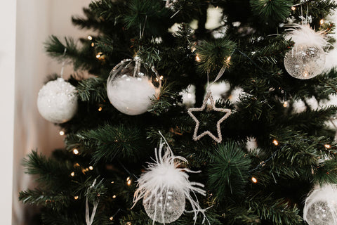 FEATHER TOP FROSTY BAUBLE